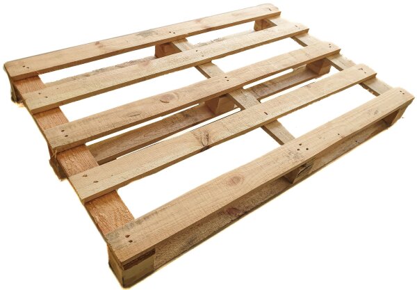 Einwegpalette 1200 x 800 mm, 5 Deckbretter, Gebrauchtware