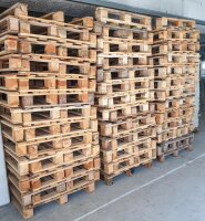 Einwegpalette 1200 x 800 mm, 5 Deckbretter, Gebrauchtware
